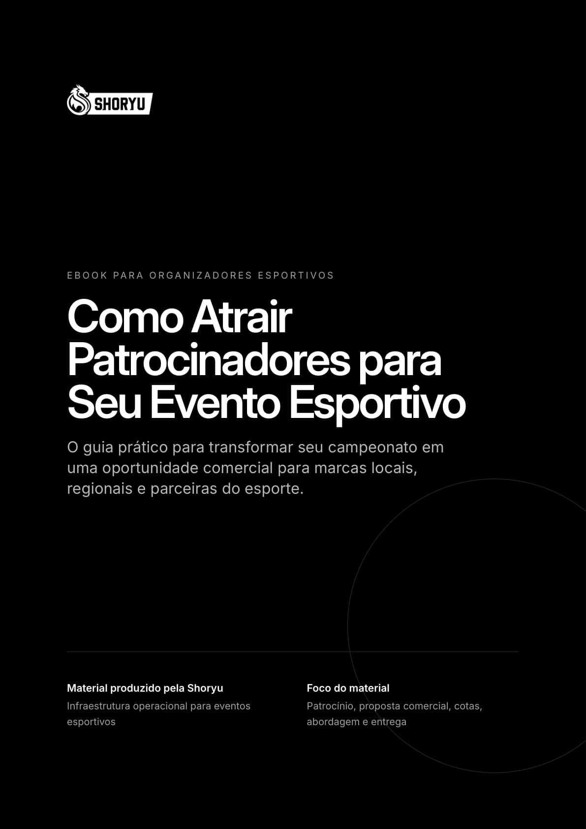 Capa do ebook Como Atrair Patrocinadores para Seu Evento Esportivo
